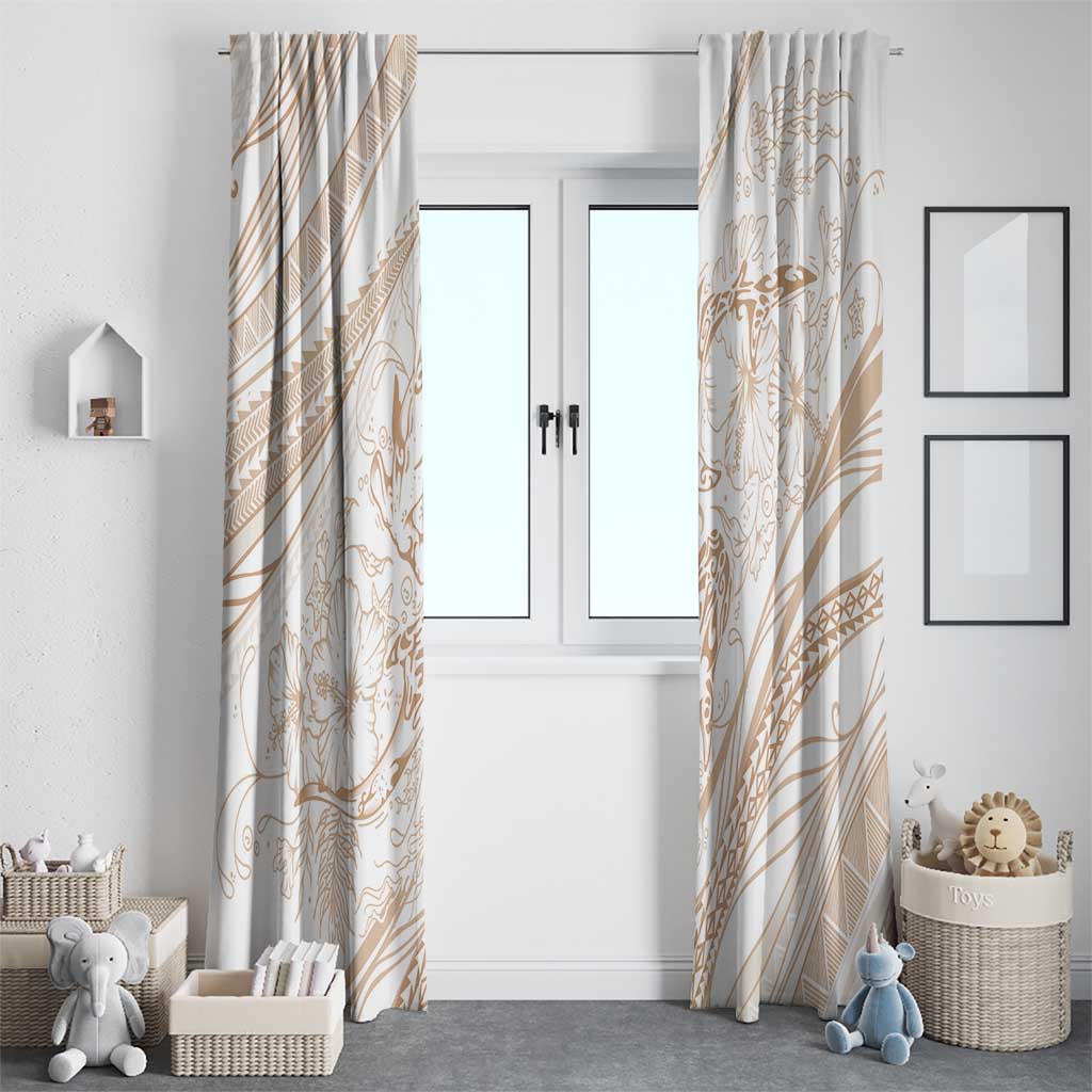 Sharks Couple Dreamy Polynesians Floral Sea Window Curtain Hazel LT7 - Polynesian Pride