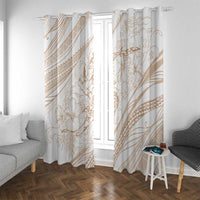Sharks Couple Dreamy Polynesians Floral Sea Window Curtain Hazel LT7 With Grommets Hazel - Polynesian Pride