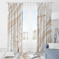 Sharks Couple Dreamy Polynesians Floral Sea Window Curtain Hazel LT7 - Polynesian Pride