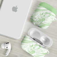 Sharks Couple Dreamy Polynesians Floral Sea AirPods Case Emerald LT7 - Polynesian Pride