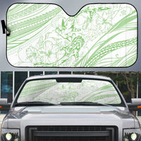 Sharks Couple Dreamy Polynesians Floral Sea Auto Sun Shade Emerald LT7 Emerald - Polynesian Pride