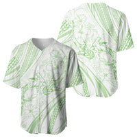 Sharks Couple Dreamy Polynesians Floral Sea Baseball Jersey Emerald LT7 - Polynesian Pride