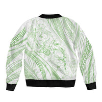 Sharks Couple Dreamy Polynesians Floral Sea Bomber Jacket Emerald - Polynesian Pride