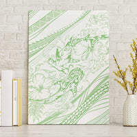 Sharks Couple Dreamy Polynesians Floral Sea Canvas Wall Art Emerald LT7 Without Frame Emerald - Polynesian Pride