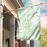 Sharks Couple Dreamy Polynesians Floral Sea Garden Flag Emerald LT7 House Flag Emerald - Polynesian Pride