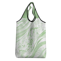 Sharks Couple Dreamy Polynesians Floral Sea Grocery Bag Emerald LT7 - Polynesian Pride