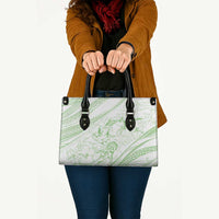 Sharks Couple Dreamy Polynesians Floral Sea Leather Bag Emerald LT7 - Polynesian Pride