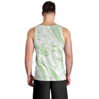 Sharks Couple Dreamy Polynesians Floral Sea Men Tank Top Emerald LT7 - Polynesian Pride