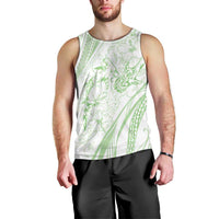 Sharks Couple Dreamy Polynesians Floral Sea Men Tank Top Emerald LT7 - Polynesian Pride