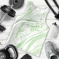 Sharks Couple Dreamy Polynesians Floral Sea Men Tank Top Emerald LT7 - Polynesian Pride