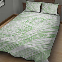 Sharks Couple Dreamy Polynesians Floral Sea Quilt Bed Set Emerald LT7 - Polynesian Pride