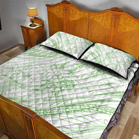 Sharks Couple Dreamy Polynesians Floral Sea Quilt Bed Set Emerald LT7 - Polynesian Pride