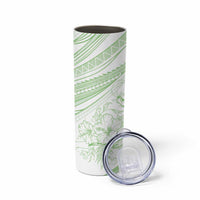 Sharks Couple Dreamy Polynesians Floral Sea Skinny Tumbler Emerald LT7 - Polynesian Pride