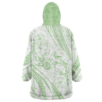 Sharks Couple Dreamy Polynesians Floral Sea Wearable Blanket Hoodie Emerald LT7 - Polynesian Pride
