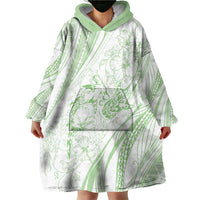 Sharks Couple Dreamy Polynesians Floral Sea Wearable Blanket Hoodie Emerald LT7 - Polynesian Pride