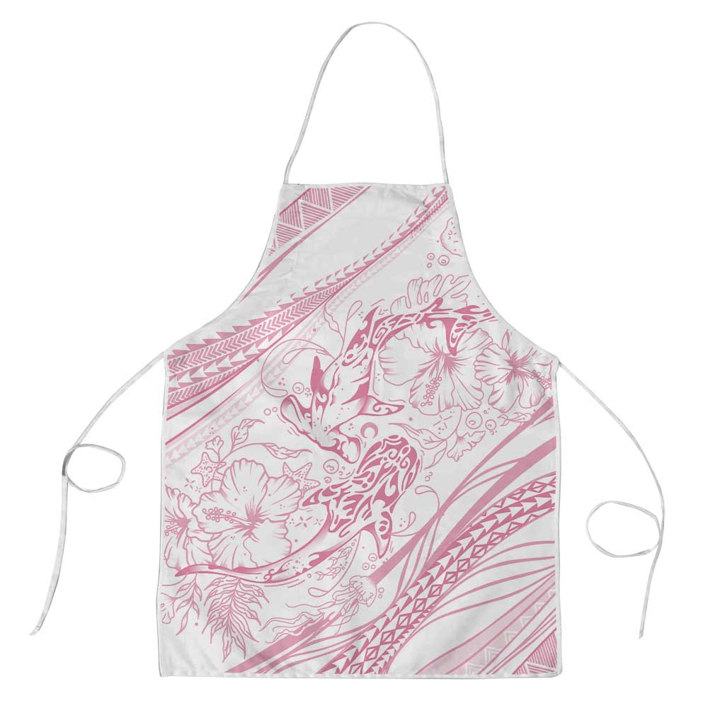 Sharks Couple Dreamy Polynesians Floral Sea Apron Pink LT7 Pink - Polynesian Pride