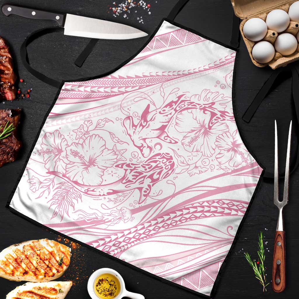 Sharks Couple Dreamy Polynesians Floral Sea Apron Pink LT7 Pink - Polynesian Pride