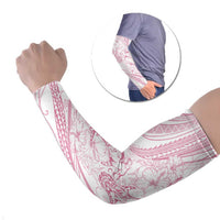 Sharks Couple Dreamy Polynesians Floral Sea Arm Sleeves Pink LT7 Set of 2 Pink - Polynesian Pride