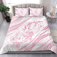 Sharks Couple Dreamy Polynesians Floral Sea Bedding Set Pink LT7 - Polynesian Pride