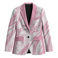 Sharks Couple Dreamy Polynesians Floral Sea Blazer Pink LT7 Unisex Pink - Polynesian Pride