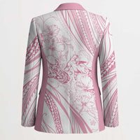 Sharks Couple Dreamy Polynesians Floral Sea Blazer Pink LT7 - Polynesian Pride
