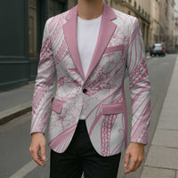 Sharks Couple Dreamy Polynesians Floral Sea Blazer Pink LT7 - Polynesian Pride