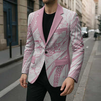 Sharks Couple Dreamy Polynesians Floral Sea Blazer Pink LT7 - Polynesian Pride