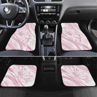 Sharks Couple Dreamy Polynesians Floral Sea Car Mats Pink LT7 Set 4pcs Pink - Polynesian Pride
