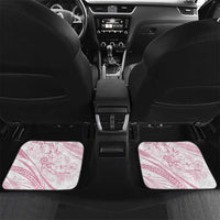 Sharks Couple Dreamy Polynesians Floral Sea Car Mats Pink LT7 Set 2pcs - Back Pink - Polynesian Pride