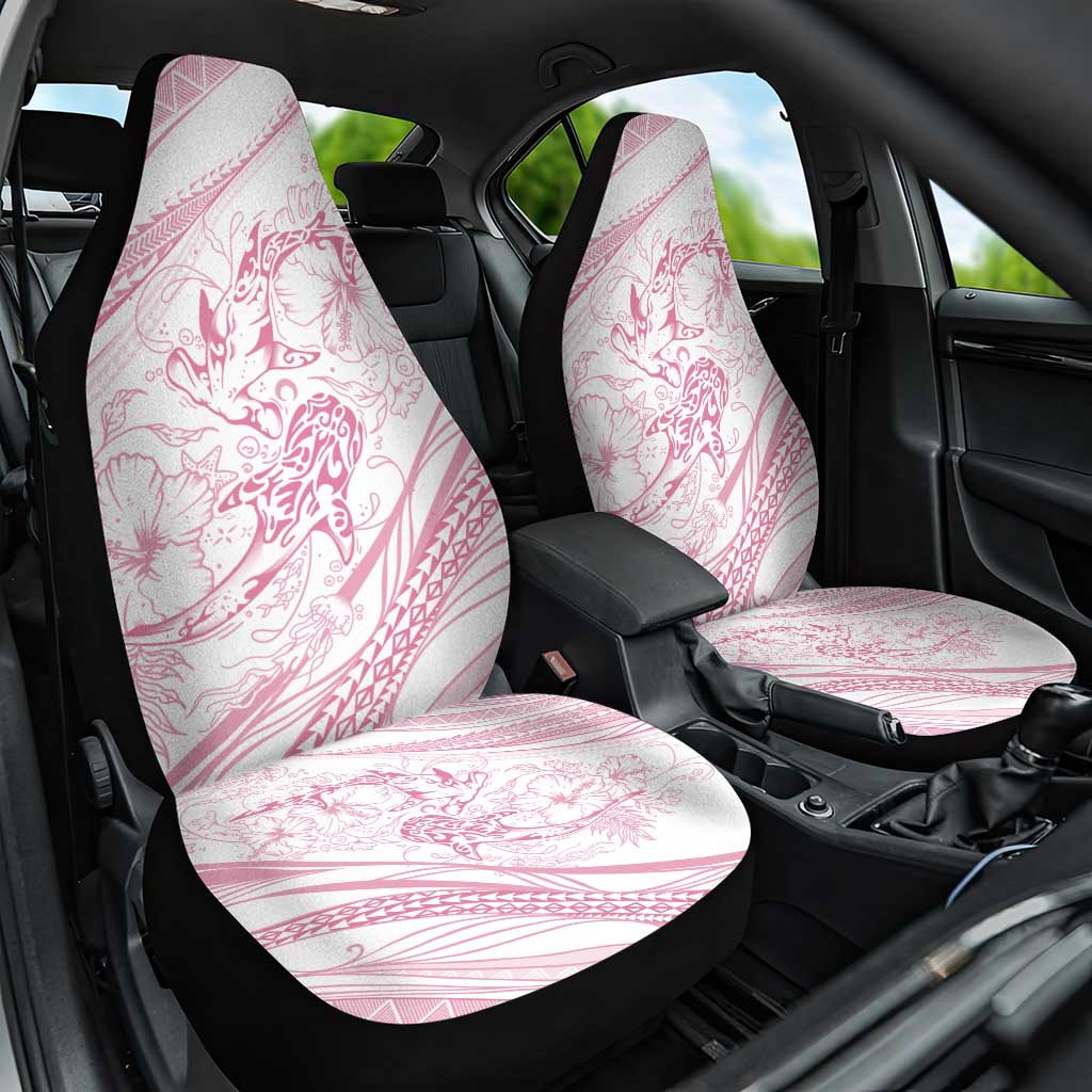 Sharks Couple Dreamy Polynesians Floral Sea Car Seat Cover Pink LT7 One Size Pink - Polynesian Pride