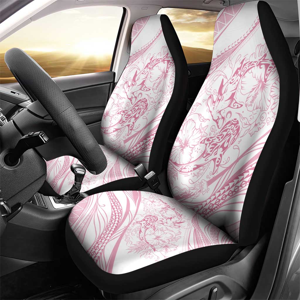 Sharks Couple Dreamy Polynesians Floral Sea Car Seat Cover Pink LT7 - Polynesian Pride
