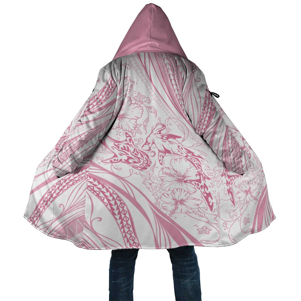 Sharks Couple Dreamy Polynesians Floral Sea Cloak Pink LT7 Unisex Pink - Polynesian Pride