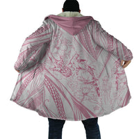 Sharks Couple Dreamy Polynesians Floral Sea Cloak Pink LT7 - Polynesian Pride