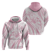 Sharks Couple Dreamy Polynesians Floral Sea Hoodie Pink LT7 - Polynesian Pride