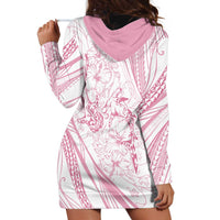Sharks Couple Dreamy Polynesians Floral Sea Hoodie Dress Pink LT7 - Polynesian Pride