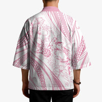 Sharks Couple Dreamy Polynesians Floral Sea Kimono Pink LT7 - Polynesian Pride