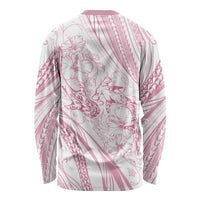 Sharks Couple Dreamy Polynesians Floral Sea Long Sleeve Shirt Pink LT7 - Polynesian Pride