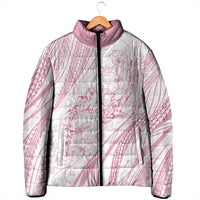 Sharks Couple Dreamy Polynesians Floral Sea Padded Jacket Pink LT7 - Polynesian Pride