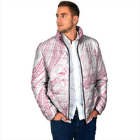 Sharks Couple Dreamy Polynesians Floral Sea Padded Jacket Pink LT7 - Polynesian Pride
