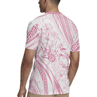 Sharks Couple Dreamy Polynesians Floral Sea Rugby Jersey Pink LT7 - Polynesian Pride