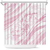 Sharks Couple Dreamy Polynesians Floral Sea Shower Curtain Pink LT7 Pink - Polynesian Pride