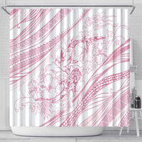 Sharks Couple Dreamy Polynesians Floral Sea Shower Curtain Pink LT7 - Polynesian Pride