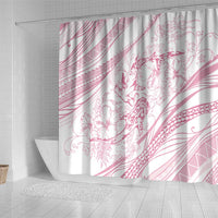 Sharks Couple Dreamy Polynesians Floral Sea Shower Curtain Pink LT7 - Polynesian Pride