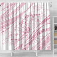 Sharks Couple Dreamy Polynesians Floral Sea Shower Curtain Pink LT7 - Polynesian Pride