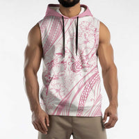 Sharks Couple Dreamy Polynesians Floral Sea Sleeveless Hoodie Pink LT7 - Polynesian Pride
