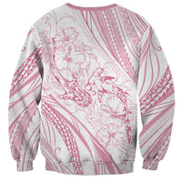 Sharks Couple Dreamy Polynesians Floral Sea Sweatshirt Pink LT7 - Polynesian Pride
