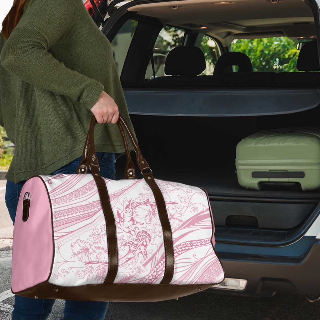 Sharks Couple Dreamy Polynesians Floral Sea Travel Bag Pink LT7 - Polynesian Pride