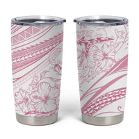 Sharks Couple Dreamy Polynesians Floral Sea Tumbler Cup Pink LT7 Pink - Polynesian Pride