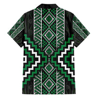 Jade Tukutuku Pattern Aotearoa Family Matching Puletasi and Hawaiian Shirt Niho Taniwha and Puhoro Motifs LT7 - Polynesian Pride