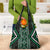 Jade Tukutuku Pattern Aotearoa Grocery Bag Niho Taniwha and Puhoro Motifs